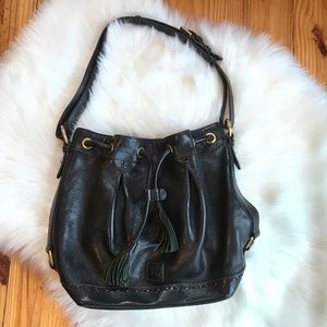 Dooney & Bourke Black Drawstring Bucket Bag